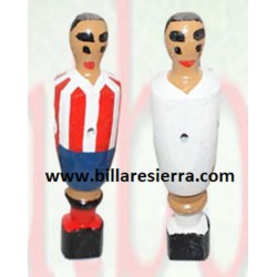 Muñeco Futbolin Madera Blanco / Blanco y Rojo