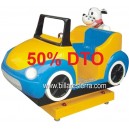 Infantil perro en coche