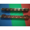 Porte-queue en bois mural en 2 parties - 6 queues