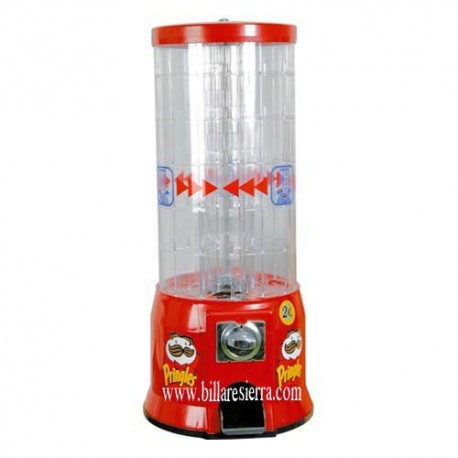 Máquina expendedora de botes de pringles, frutos secos y regalos 