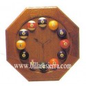 Reloj Billar en Madera de Roble