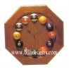Reloj Billar en Madera de Roble