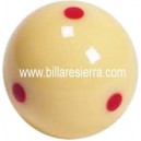 Bola blanca pool punto rojo