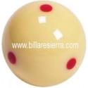 Bola blanca pool punto rojo