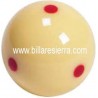 Bola blanca pool punto rojo