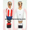 Muñeco Futbolin Madera Blanco / Blanco y Rojo