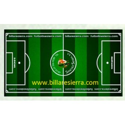 Campo futbolín acrílico decorado e iluminado