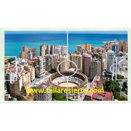 Campo futbolín acrílico decorado