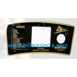 Plástico serigrafía teclado diana SIerra I