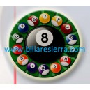 Bola pool 57mm numerada (ud)