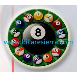 Bola pool 57mm numerada (ud)