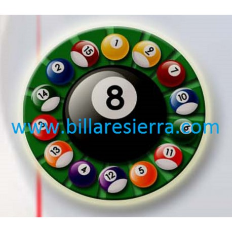 Bola pool 57mm numerada (ud)