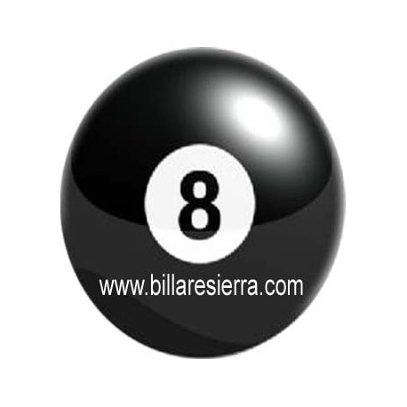 Bola Pool nº 8 negra 57mm