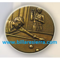 Medalla billar (oro, plata o bronce) 5.5 cm